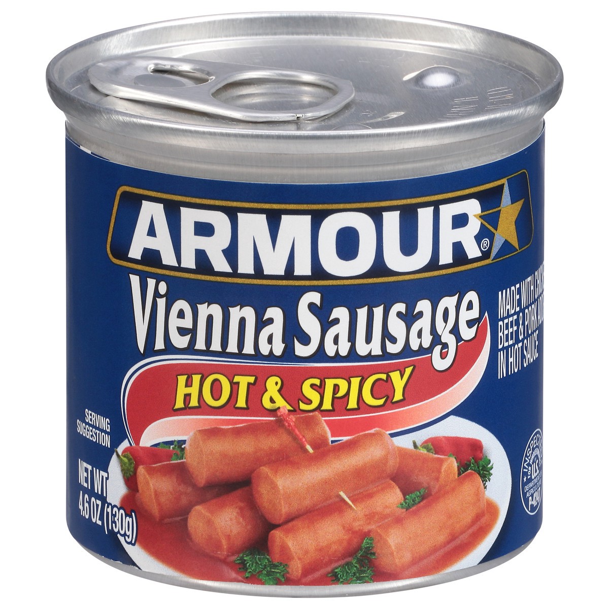 slide 1 of 3, Armour Hot & Spicy Vienna Sausage 4.6 oz, 4.6 oz