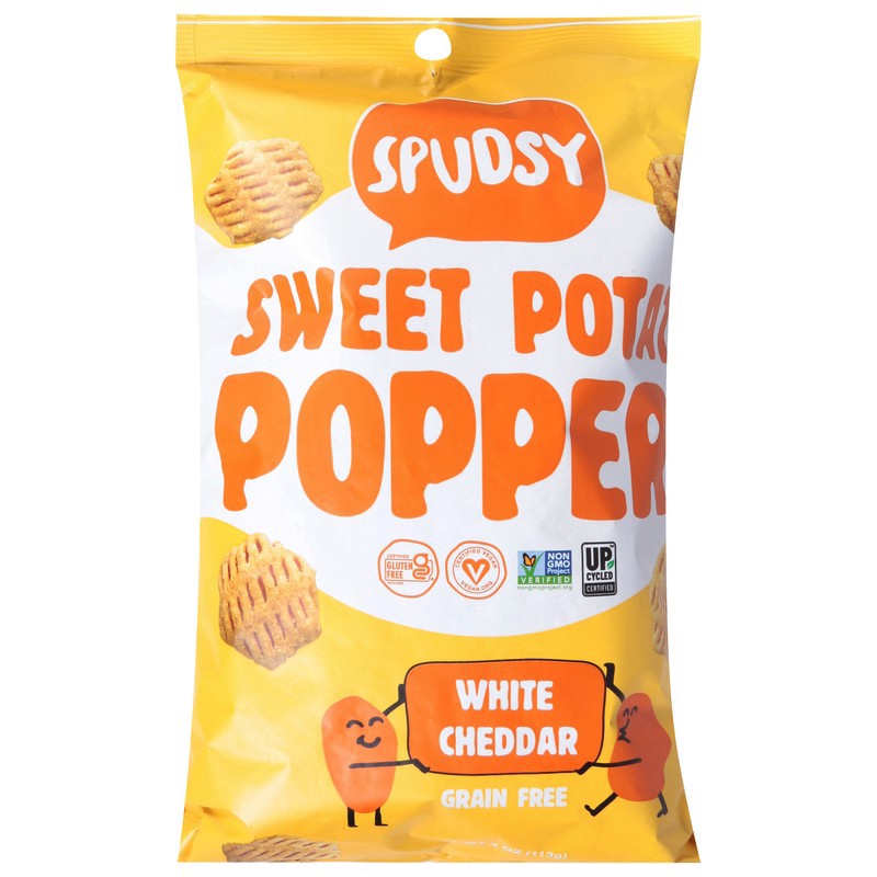 slide 1 of 1, Spudsy Grain Free White Cheddar Sweet Potato Poppers 4 oz, 4 oz