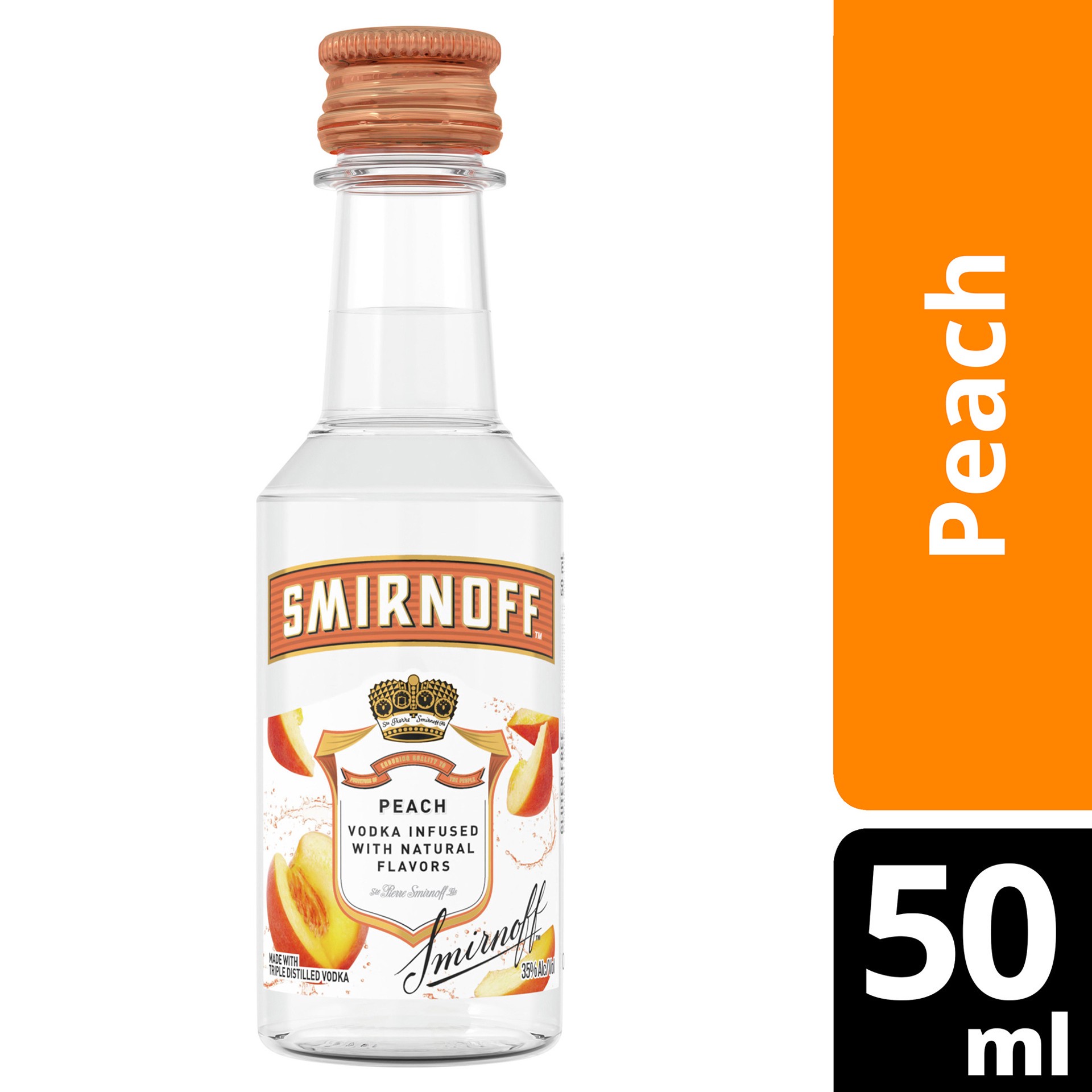 slide 2 of 4, Smirnoff Peach Vodka, 50 ml