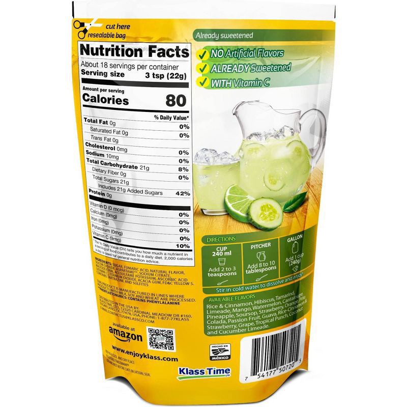 slide 3 of 3, KLASS Aguas Frescas Cucumber Limeade- 14.1 oz, 14.1 oz