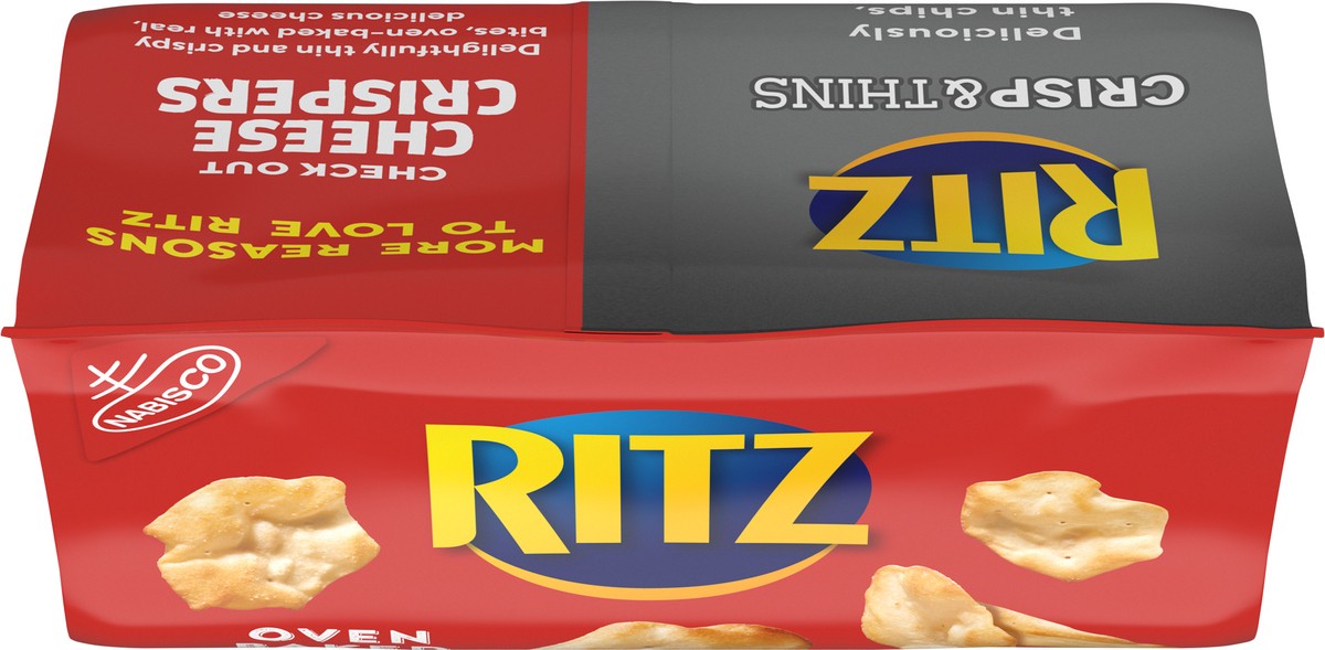 slide 12 of 13, RITZ Crisp and Thins Cream Cheese and Onion Chips, Party Snacks, 7.1 oz, 7.1 oz