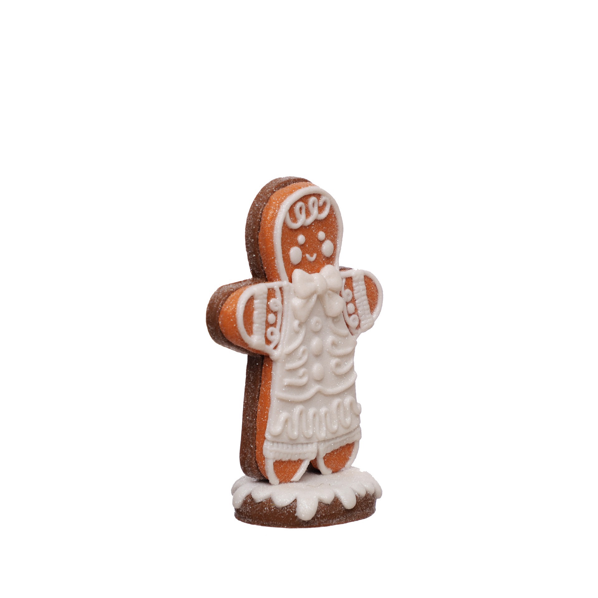 slide 2 of 3, 4.75" Frosted Gingerbread Man Clay Tabletop Decor By Ashland, 3.13 in x 1.63 in x 4.75 in