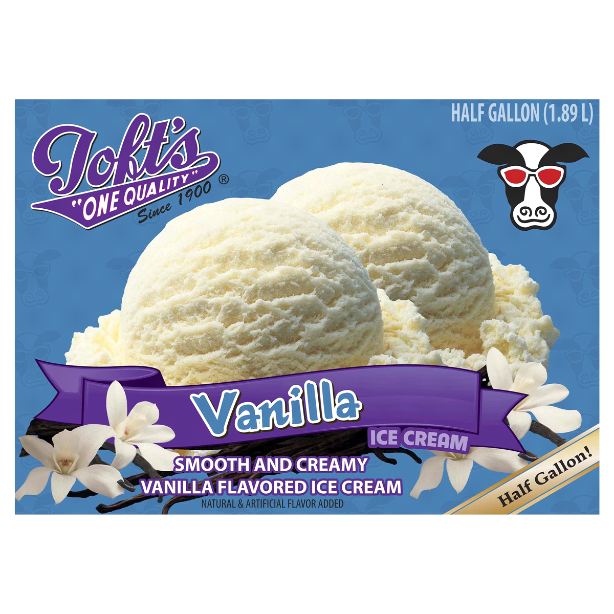 slide 1 of 1, Tofts Toft's Ice Cream, Vanilla, 64 oz