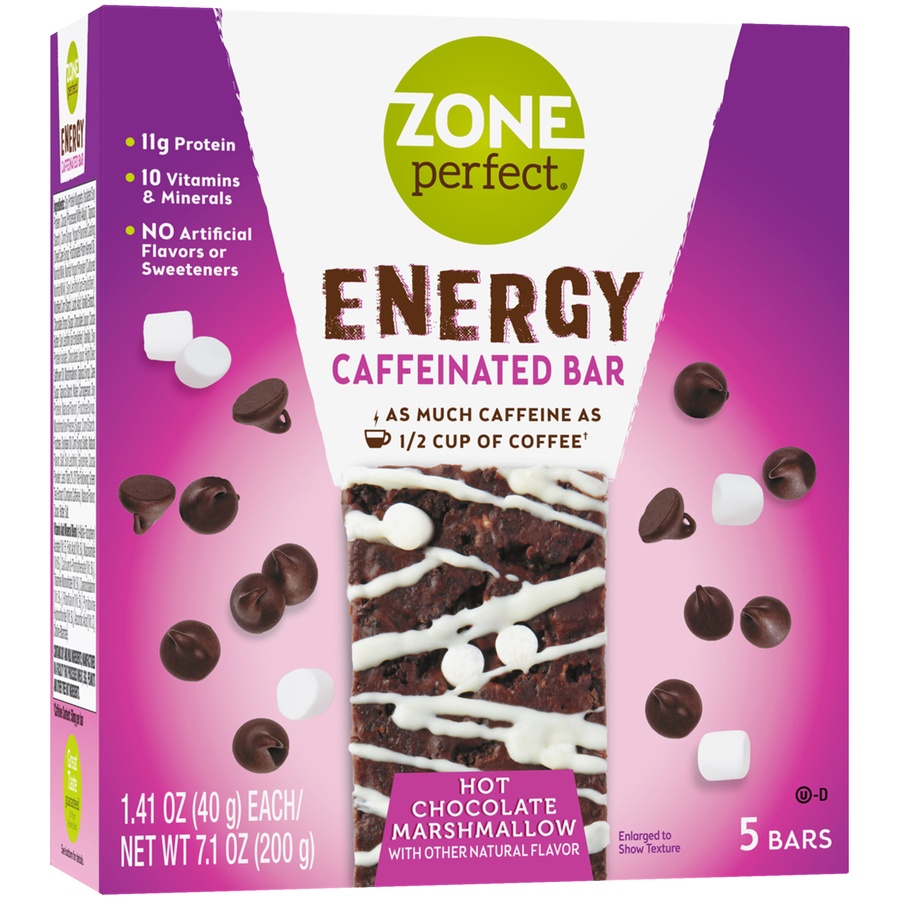 slide 2 of 4, Zone Perfect Revitalize Hot Chocolate Marshmallow Bars, 5 ct