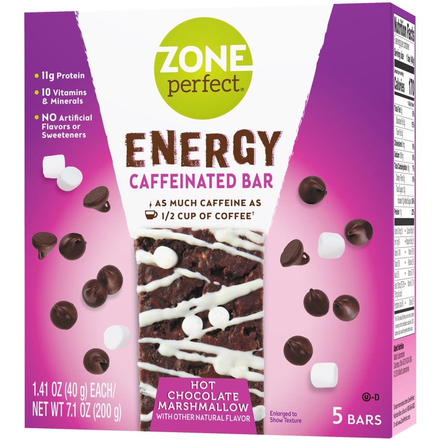 slide 3 of 4, Zone Perfect Revitalize Hot Chocolate Marshmallow Bars, 5 ct