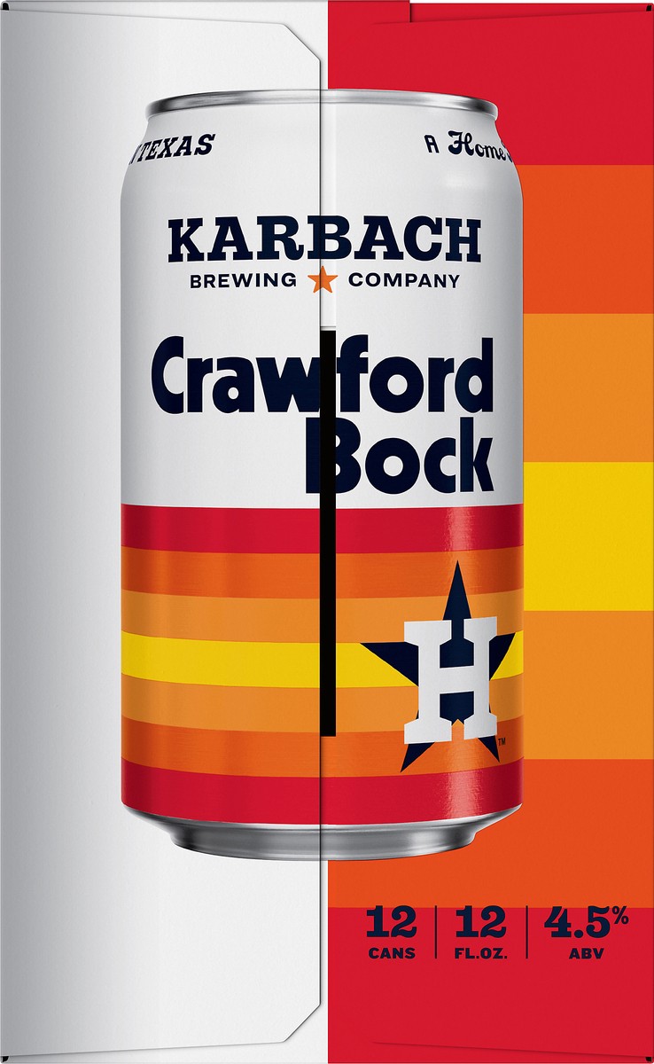 slide 5 of 8, Karbach Brewing Co. Brewing Company Crawford Bock Craft Beer, 12 Pack Beer, 12 FL OZ Cans, 12 ct; 12 oz