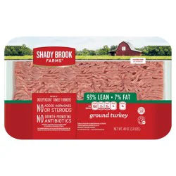 Shady Brook Farms 93% Lean / 7% Fat Ground Turkey Tray
