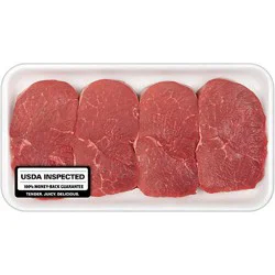 Beef USDA Choice Chuck Mock Tender Steak Extreme Value Pack - 3.5 Lb
