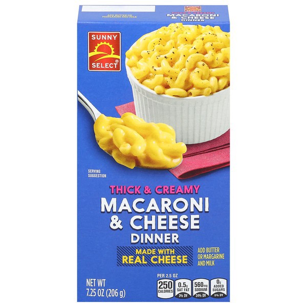 slide 1 of 1, Sunny Select Thick & Creamy Macaroni & Cheese Dinner 7.25 oz, 7.25 oz