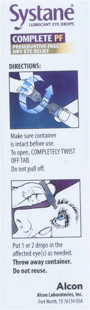 slide 4 of 4, Systane Complete Preservative-Free Lubricant Eye Drops, 30 Ct Vials, 30 ct