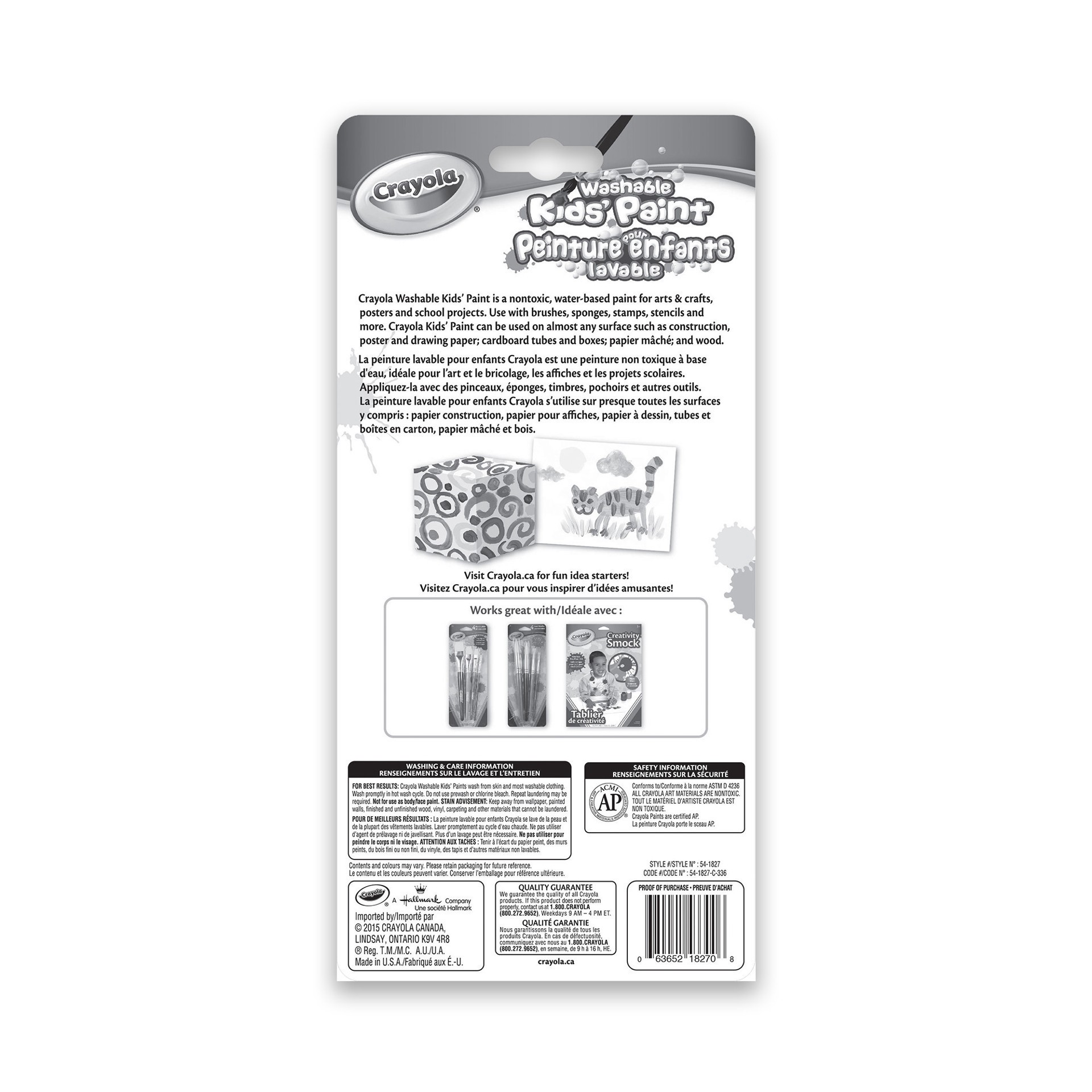 slide 4 of 4, Crayola Washable Kid's Paint Pot Set, 88 ml total size