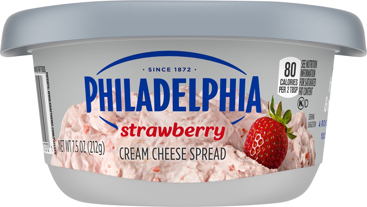 slide 5 of 9, Philadelphia Strawberry Cream Cheese Spread, 7.5 oz Tub, 7.5 oz