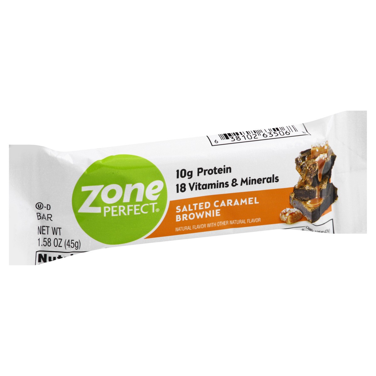 slide 4 of 10, Zone Perfect Salted Caramel Brownie Bar 1.58 oz, 1.58 oz