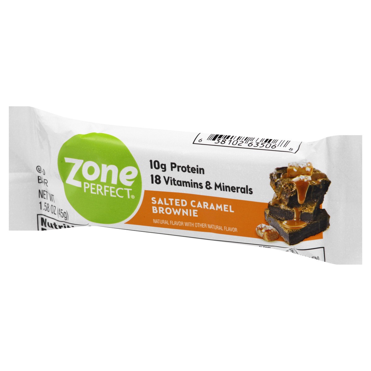 slide 5 of 10, Zone Perfect Salted Caramel Brownie Bar 1.58 oz, 1.58 oz