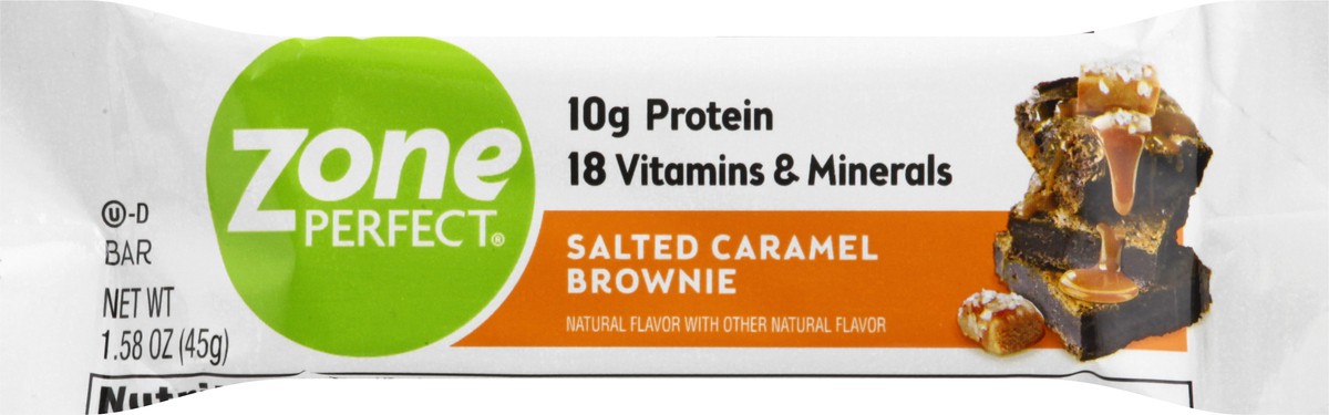 slide 9 of 10, Zone Perfect Salted Caramel Brownie Bar 1.58 oz, 1.58 oz