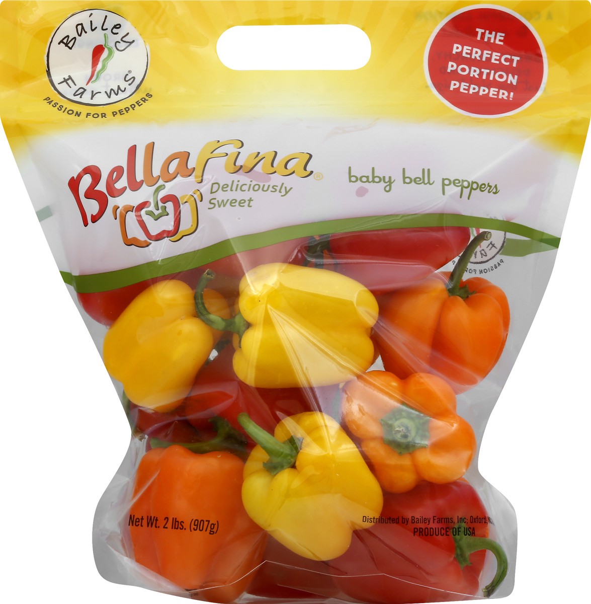 slide 1 of 9, Bailey Farms BellaFina Baby Bell Peppers, 2 lb