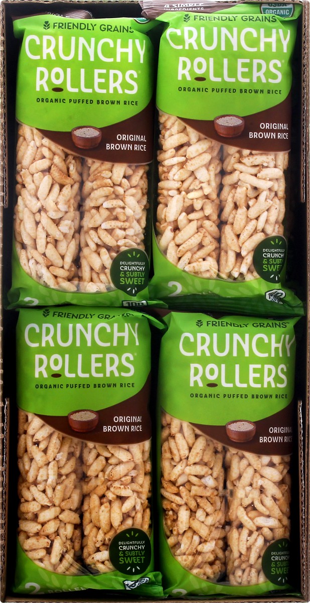 slide 3 of 12, Friendly Grains Crunchy Rollers Organic Puffed Brown Rice 32 ea, 