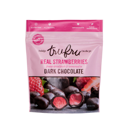 slide 1 of 1, Tru Fru Strawberries Dark Chocolate, 4.5 oz