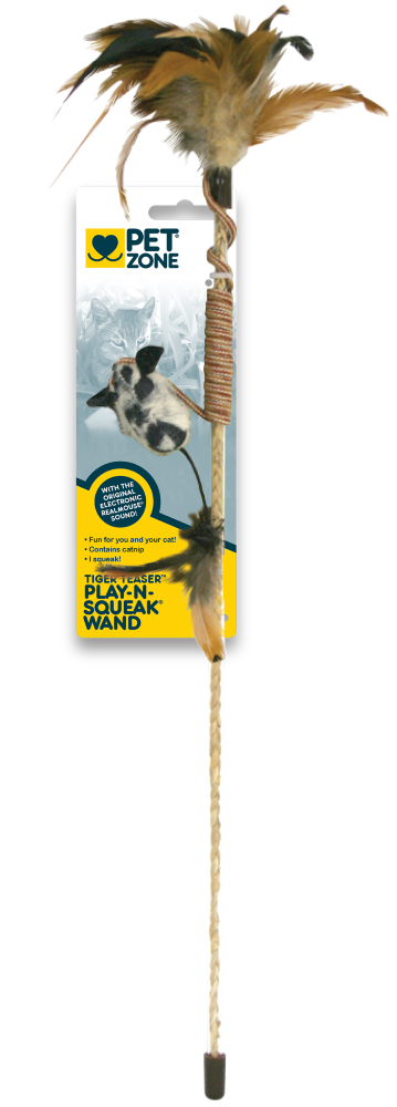 slide 1 of 1, Pet Zone Tiger Teaser Wand, 1 ct