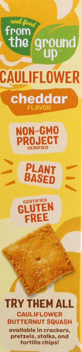 slide 2 of 10, From The Ground Up Cheddar Flavor Cauliflower Crackers 4 oz, 4 oz