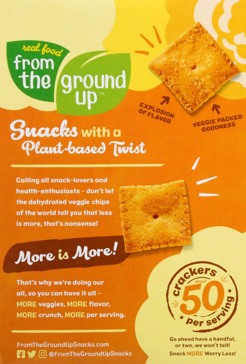 slide 7 of 10, From The Ground Up Cheddar Flavor Cauliflower Crackers 4 oz, 4 oz