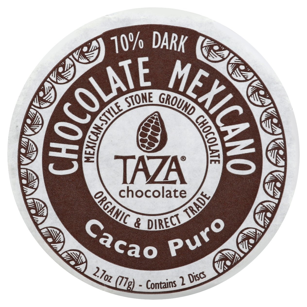 slide 1 of 2, Taza Chocolate Organic Cacao Puro Chocolate Mexicano, 2.7 oz