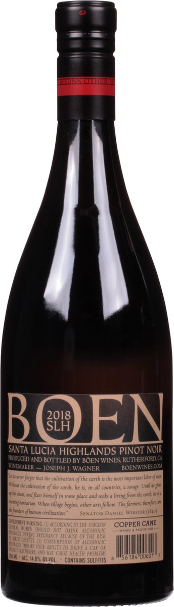 slide 8 of 11, Boen Santa Lucia Highlands Pinot Noir 750 ml Bottle, 750 ml