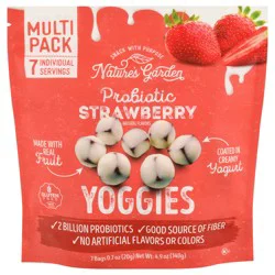 Nature's Garden Probiotic Strawberry Yoggies Multi Pack - 7 x 0.7 oz Bags