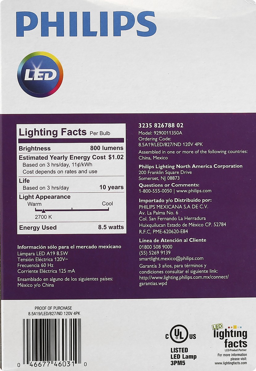 slide 2 of 11, Philips Light Bulbs 4 ea, 4 ct