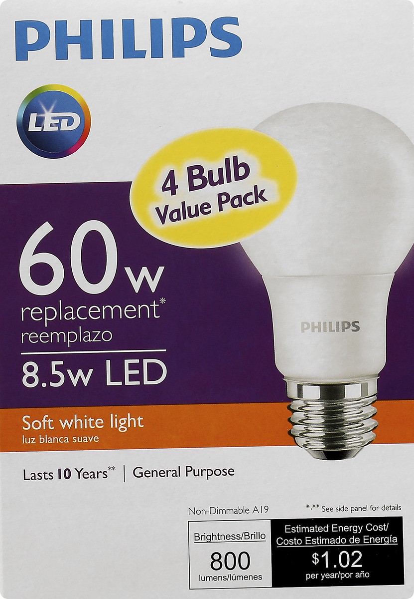 slide 3 of 11, Philips Light Bulbs 4 ea, 4 ct