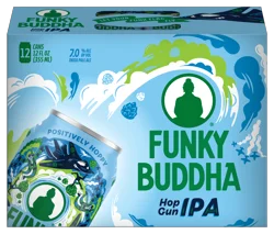 Funky Buddha Hop Gun IPA Craft Beer, 12 pk 12 fl oz Cans, 7.0% ABV