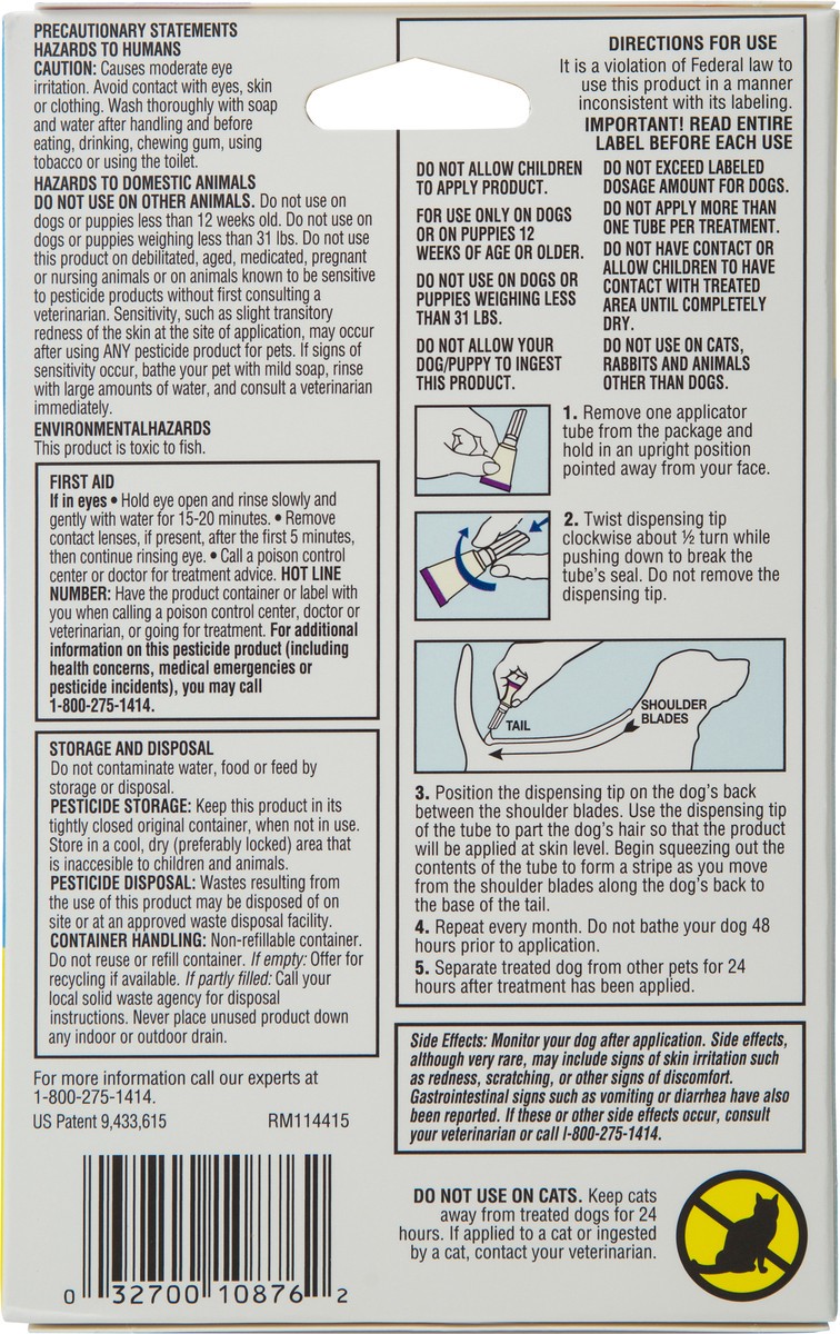 slide 3 of 3, Hartz UltraGuard Pro Flea & Tick Topicals For Dogs & Puppies 31-60lbs, 3 Months Supply, 3 ct