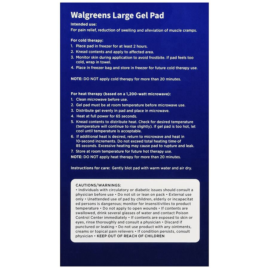 slide 4 of 5, Walgreens Reusable Hot and Cold Gel Pad, 1 ct