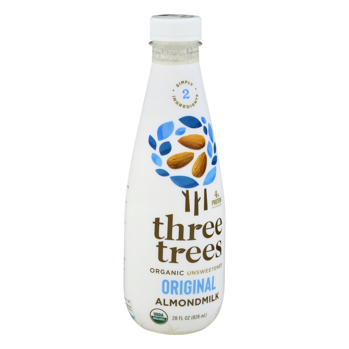 slide 7 of 10, Three Trees Unsweetened Organic Original Almond Milk 28 fl oz, 28 fl oz