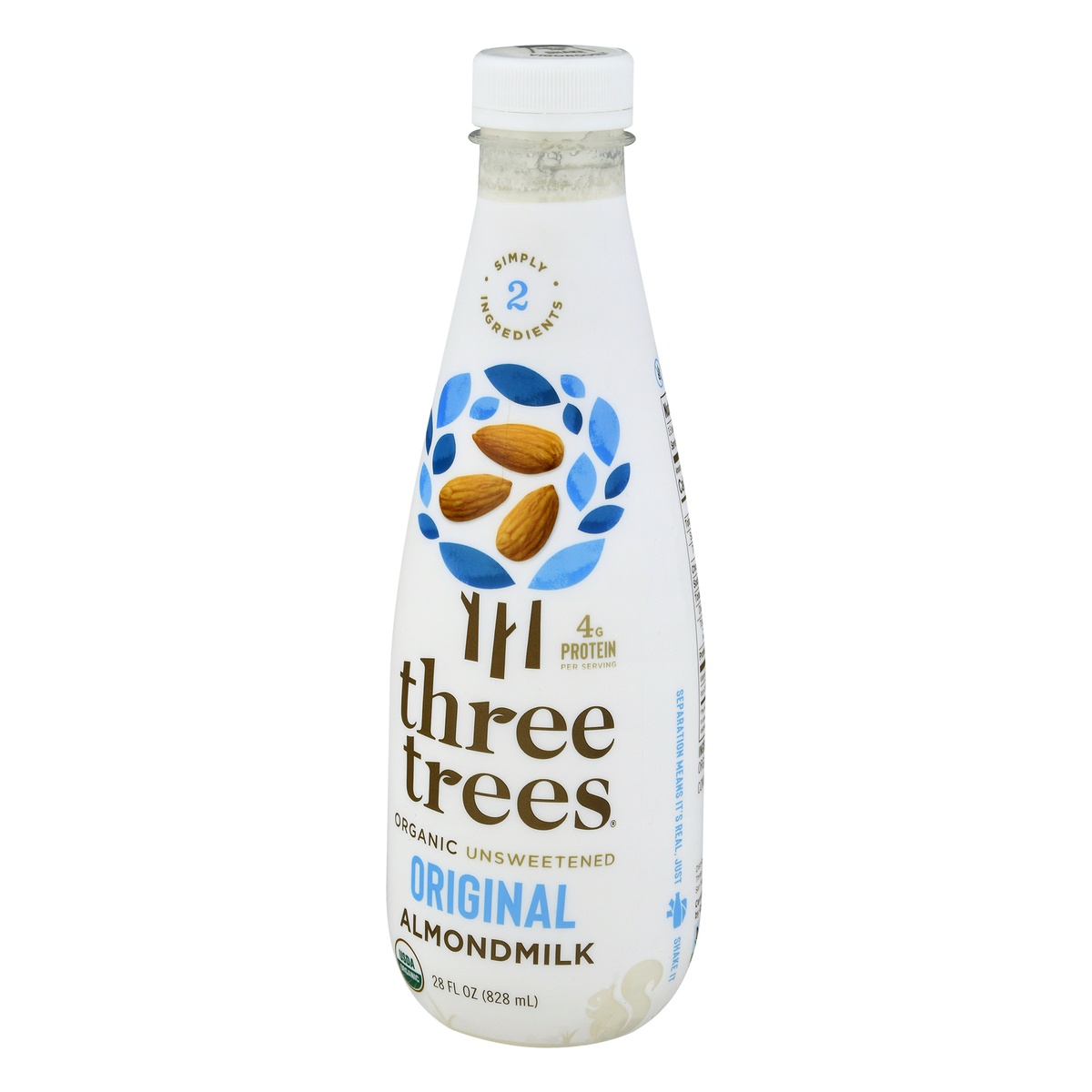 slide 8 of 10, Three Trees Unsweetened Organic Original Almond Milk 28 fl oz, 28 fl oz