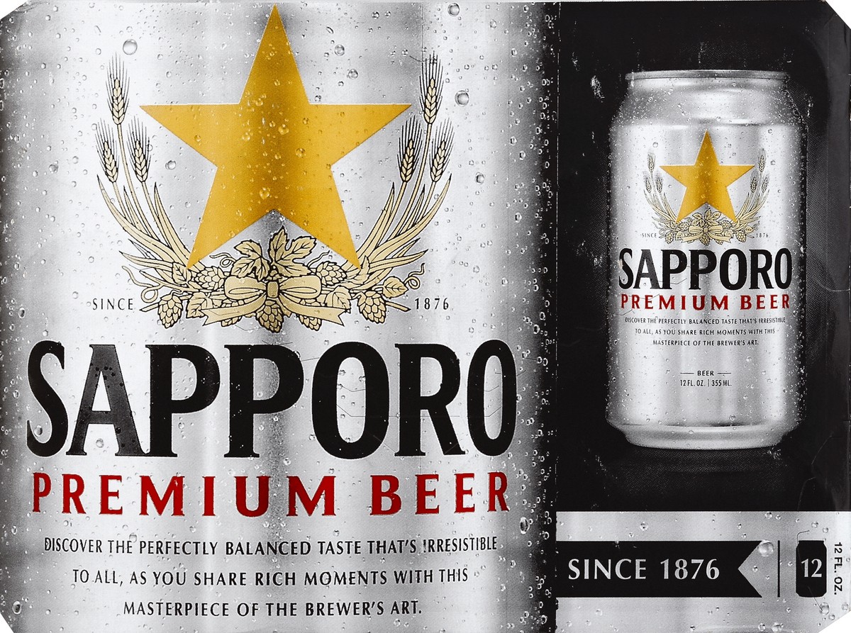 slide 7 of 7, Sapporo Premium Beer 12pk 12oz Cans, 12 ct; 12 oz