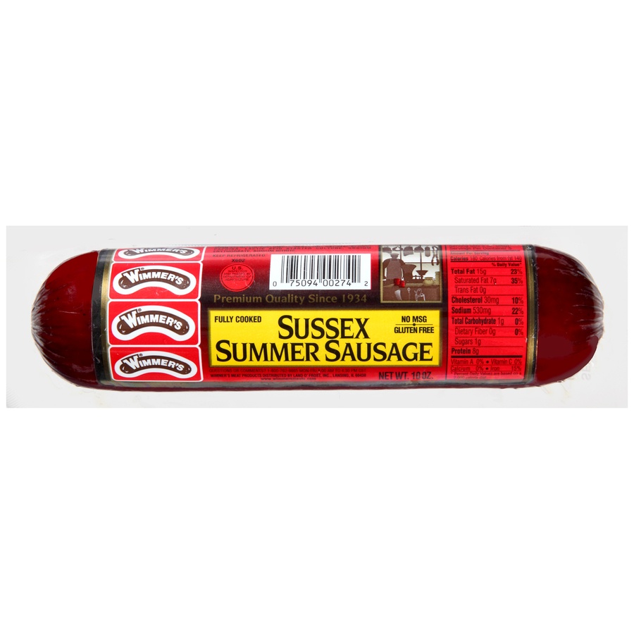 slide 1 of 6, Wimmer's sussex Summer Sausage, 10 oz