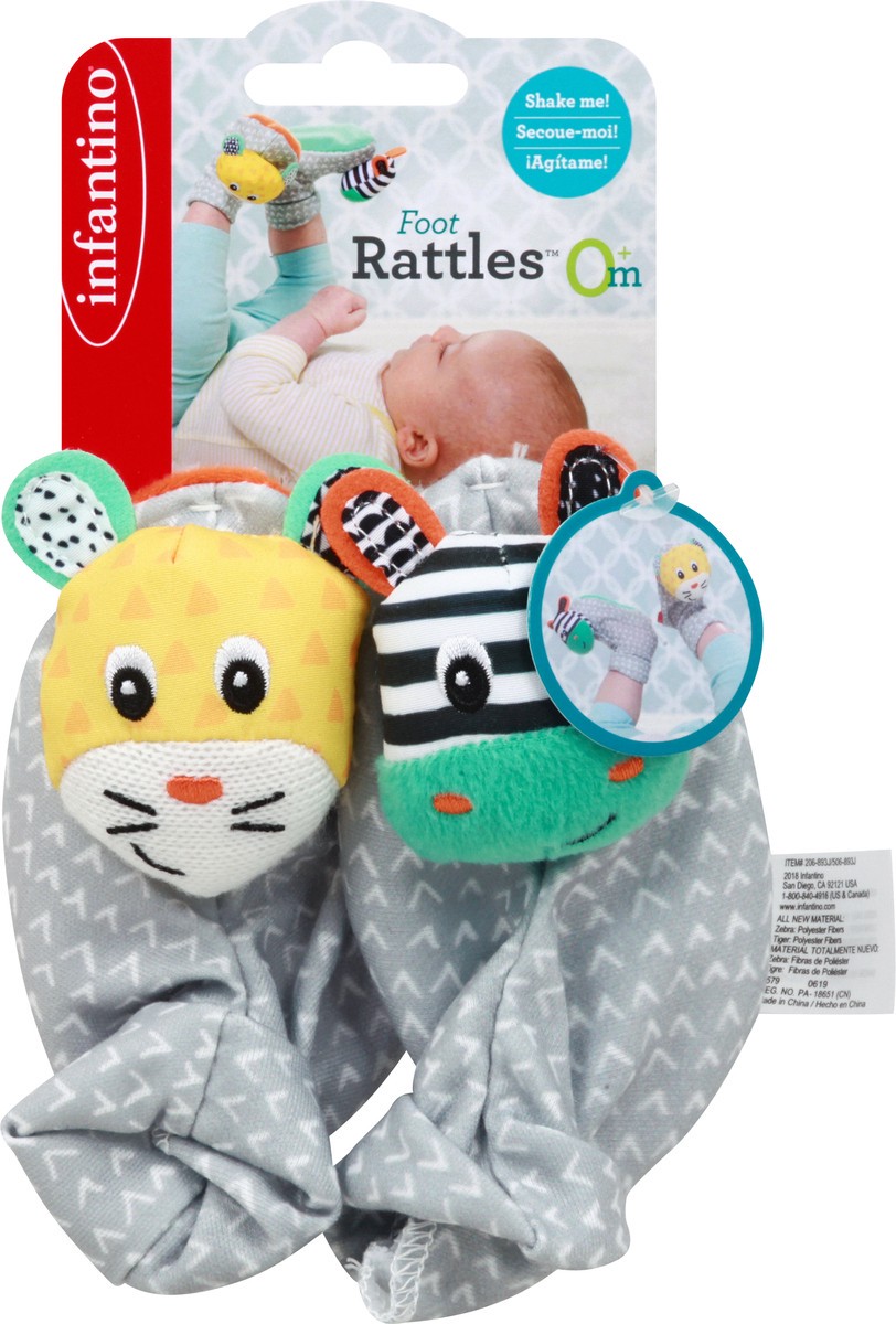 slide 1 of 11, Infantino 0+ Month Foot Rattles 1 ea, 1 ct