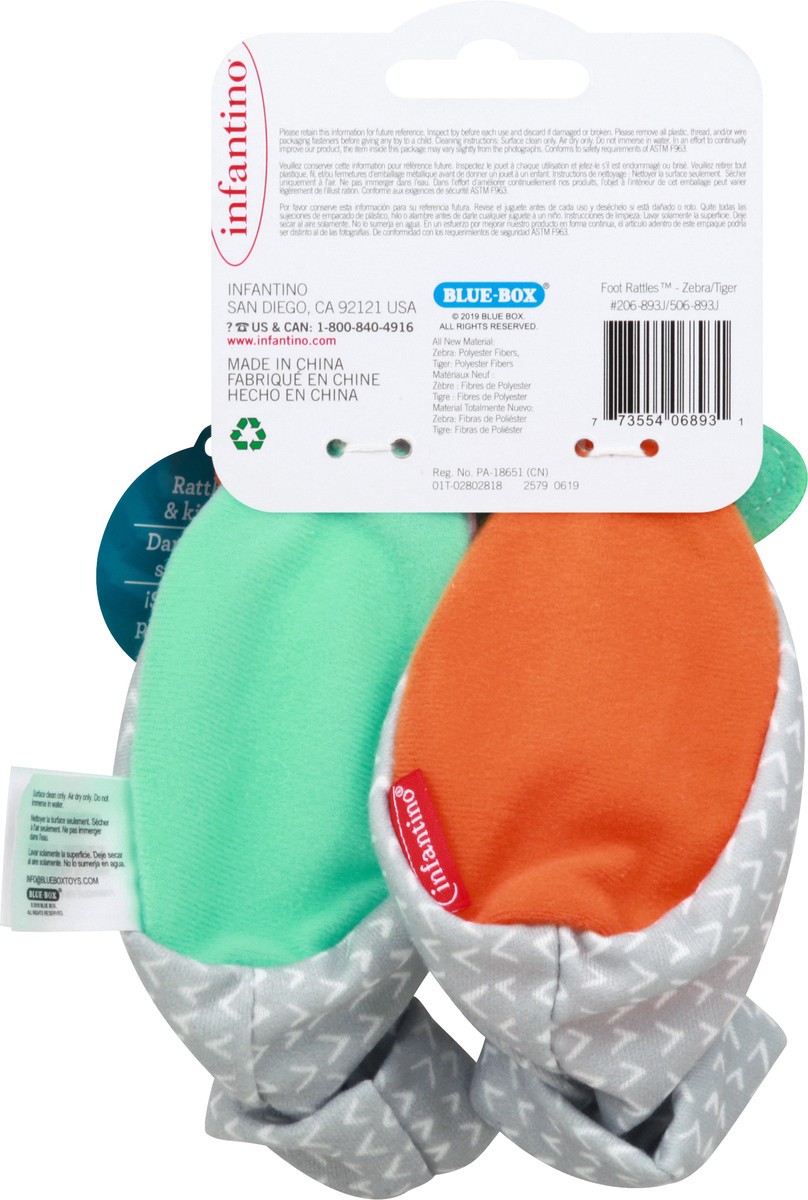 slide 8 of 11, Infantino 0+ Month Foot Rattles 1 ea, 1 ct