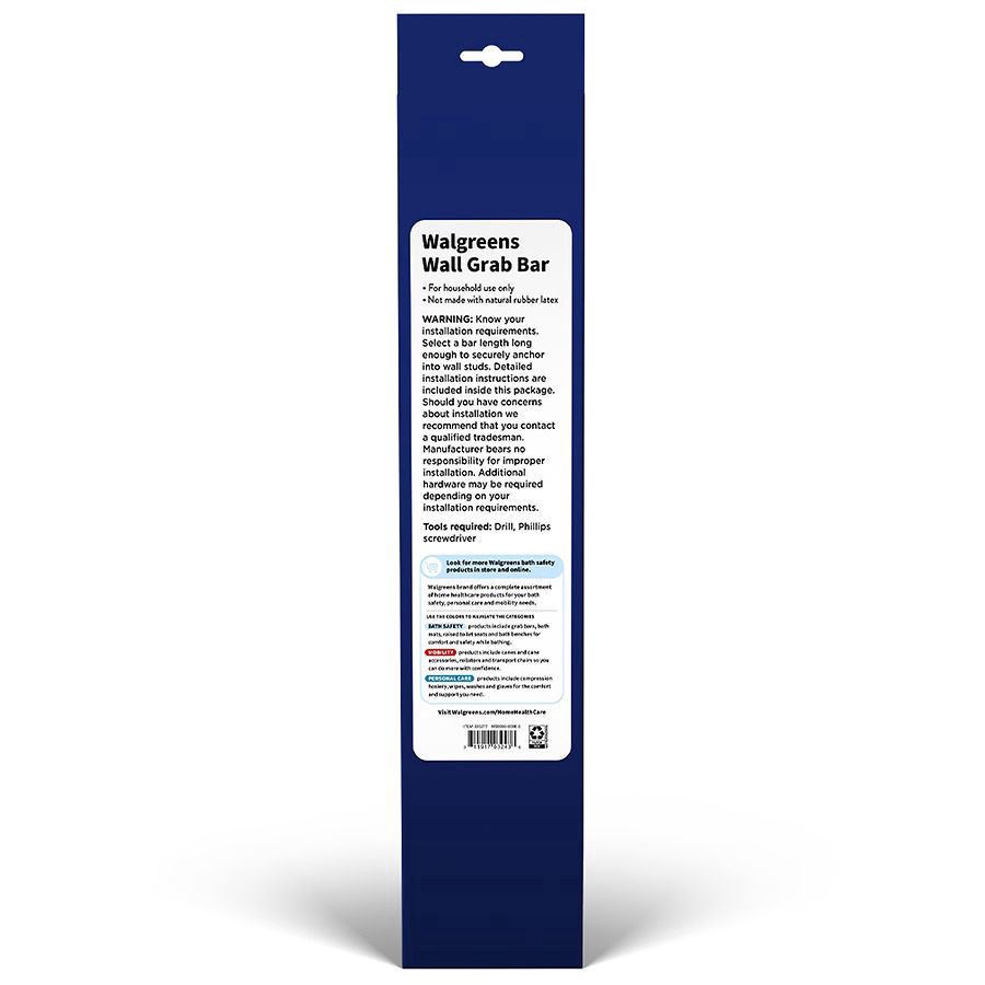 slide 2 of 5, Walgreens 16'' Knurled Grab Bar, 1 ct