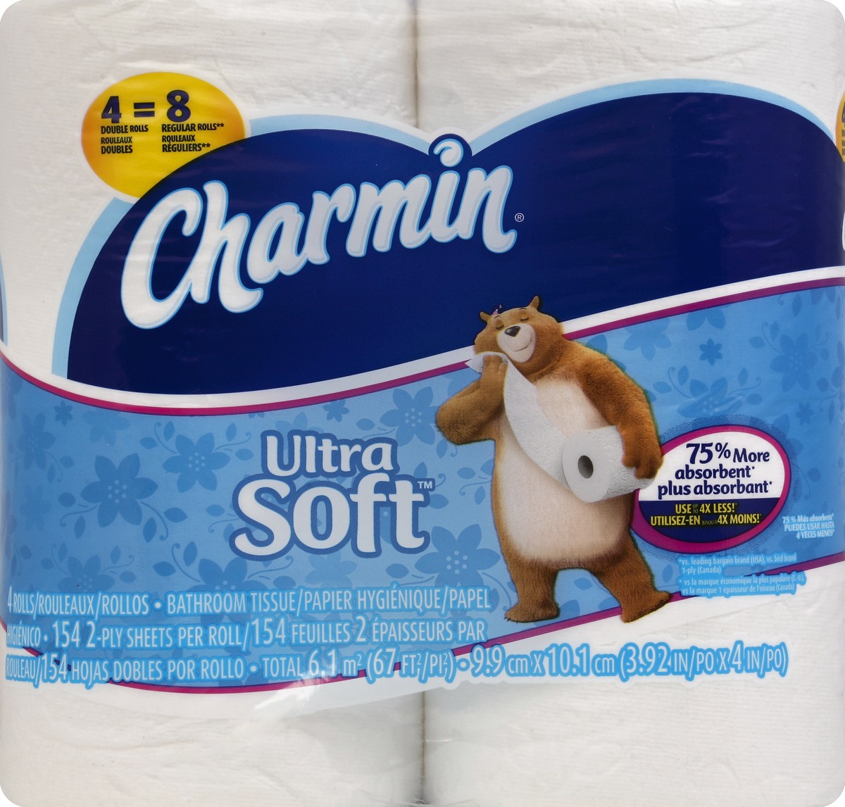 slide 1 of 5, Charmin Bathroom Tissue 4 ea, 4 ct