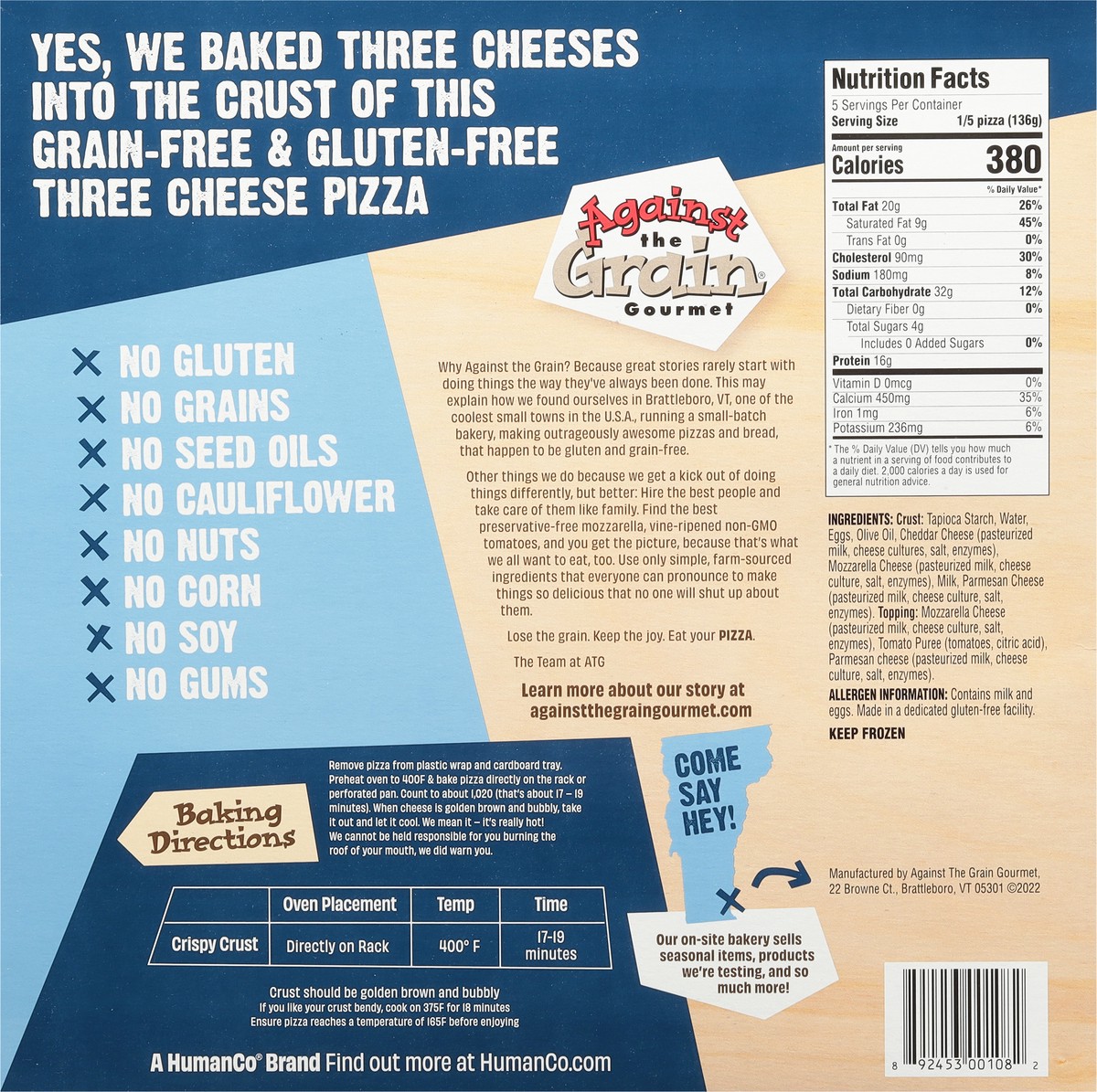 slide 5 of 9, Against The Grain Gourmet Pizza Gluten Free Frozen - 24 Oz, 24 oz