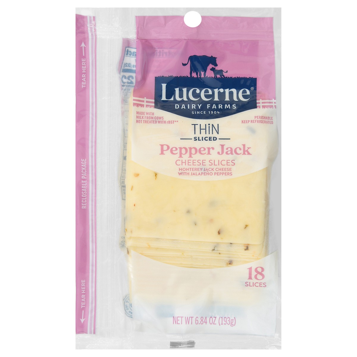 slide 3 of 4, Lucerne Pepper Jack Thin Sliced Cheese 6.84 Oz - 6.84 OZ, 6.84 oz