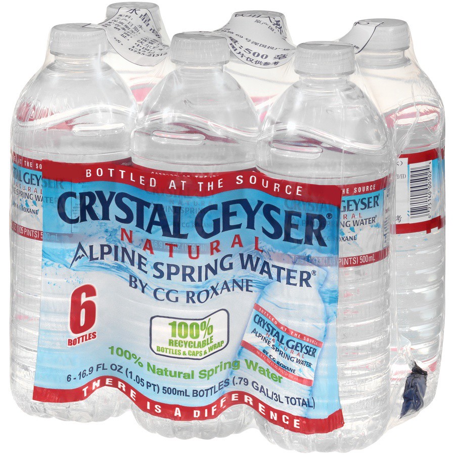 slide 6 of 7, Crystal Geyser Natural Alpine Spring Water 6 - 16.9 fl oz Bottles, 6 ct