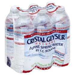 Crystal Geyser Alpine Spring Water Case of 6 x 16.9 fl oz Bottles
