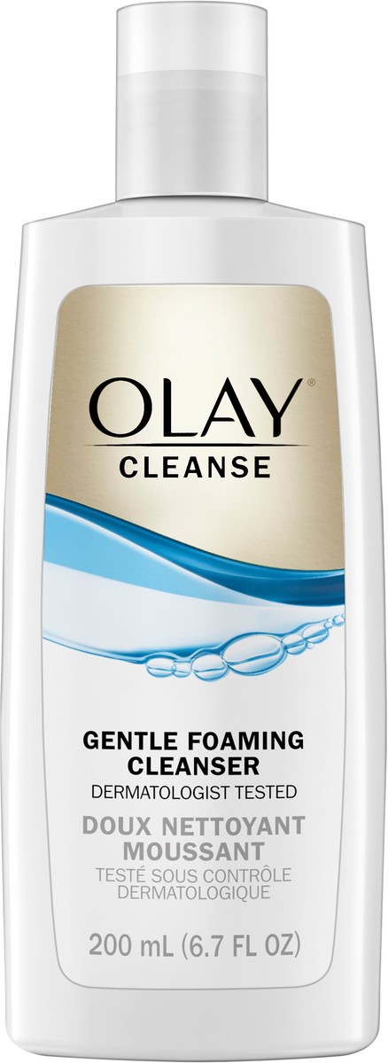 slide 1 of 7, Olay Cleanse Gentle Foaming Face Cleanser, 6.7 fl oz, 200 ml