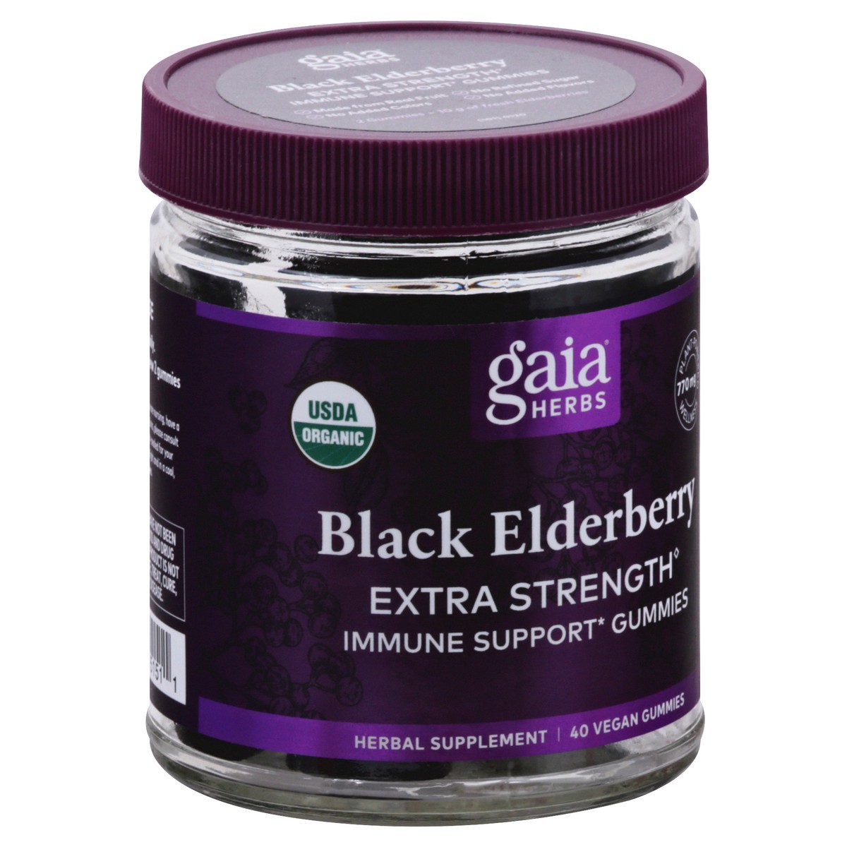 slide 2 of 9, Gaia Herbs Black Elderberry Extra Strength Immune Support, 40 ct