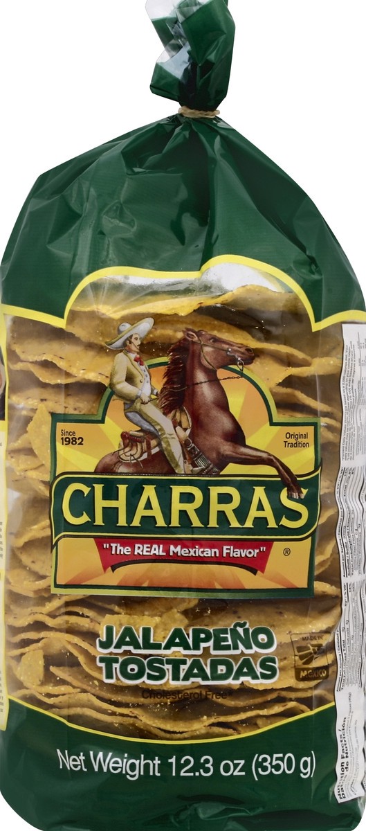 slide 5 of 5, Charras Sabor Jalapeno Tostadas, 12.3 oz