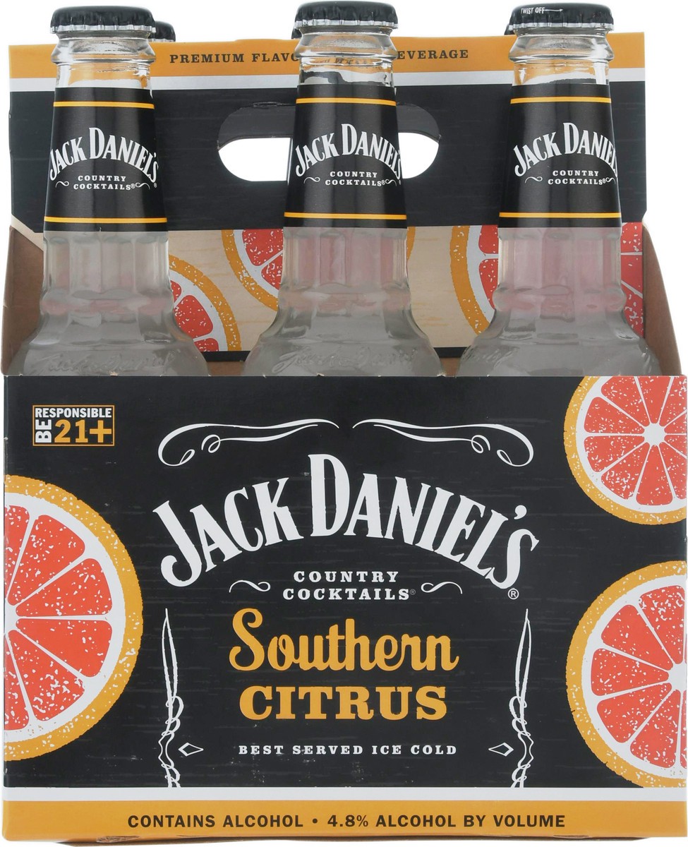 slide 8 of 8, Jack Daniel'S Country Cocktail Malt Southern Citrus Jack Daniel's Country Cocktails Southern Citrus, 6 Pack, 10 fl oz Glass Bottles, 4.8% ABV, Domestic Flavored Malt Beverage, 6 ct; 10 oz