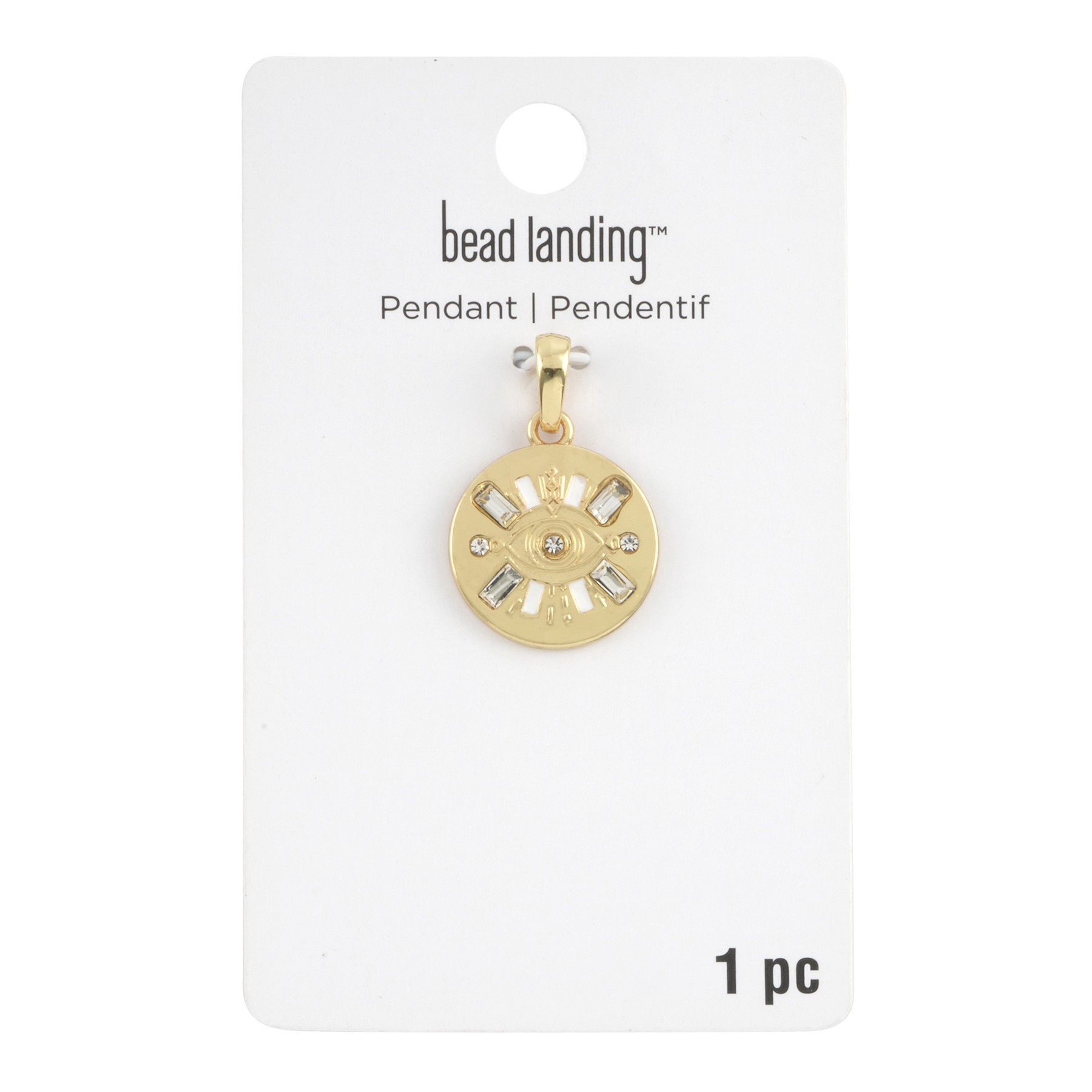 slide 2 of 3, Gold Evil Eye Pendant By Bead Landing, 20 mm